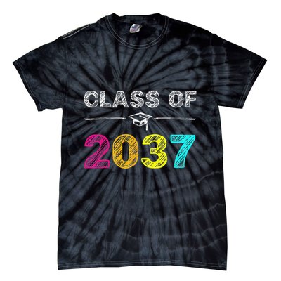 Class Of 2037 Grow With Me First Day Of School Graduation Tie-Dye T-Shirt