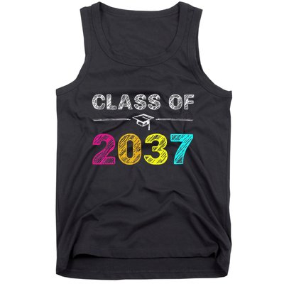 Class Of 2037 Grow With Me First Day Of School Graduation Tank Top