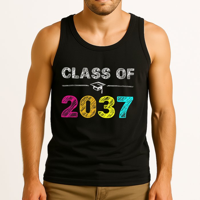 Class Of 2037 Grow With Me First Day Of School Graduation Tank Top