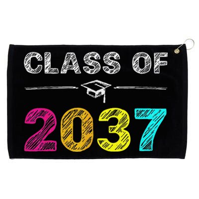 Class Of 2037 Grow With Me First Day Of School Graduation Grommeted Golf Towel