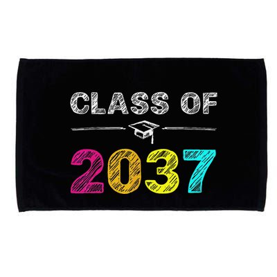Class Of 2037 Grow With Me First Day Of School Graduation Microfiber Hand Towel