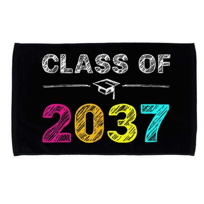 Class Of 2037 Grow With Me First Day Of School Graduation Microfiber Hand Towel