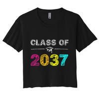 Class Of 2037 Grow With Me First Day Of School Graduation Crop Top