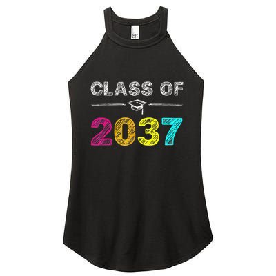 Class Of 2037 Grow With Me First Day Of School Graduation Women's Perfect Tri Rocker Tank