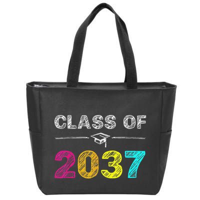 Class Of 2037 Grow With Me First Day Of School Graduation Zip Tote Bag