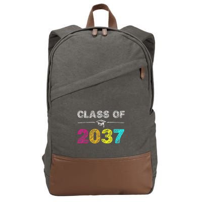 Class Of 2037 Grow With Me First Day Of School Graduation Cotton Canvas Backpack