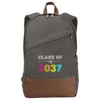 Class Of 2037 Grow With Me First Day Of School Graduation Cotton Canvas Backpack