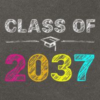 Class Of 2037 Grow With Me First Day Of School Graduation Cotton Canvas Backpack