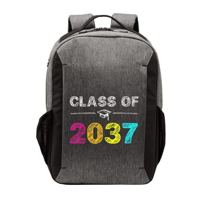 Class Of 2037 Grow With Me First Day Of School Graduation Vector Backpack