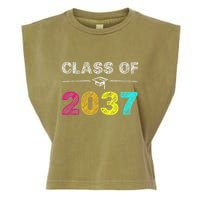 Class Of 2037 Grow With Me First Day Of School Graduation Garment-Dyed Women's Muscle Tee