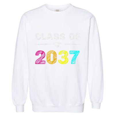 Class Of 2037 Grow With Me First Day Of School Graduation Garment-Dyed Sweatshirt