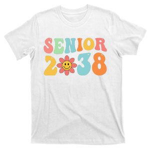 Class Of 2038 Senior 38 Graduation Last Day Of School Groovy T-Shirt