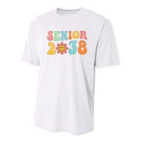 Class Of 2038 Senior 38 Graduation Last Day Of School Groovy Youth Performance Sprint T-Shirt