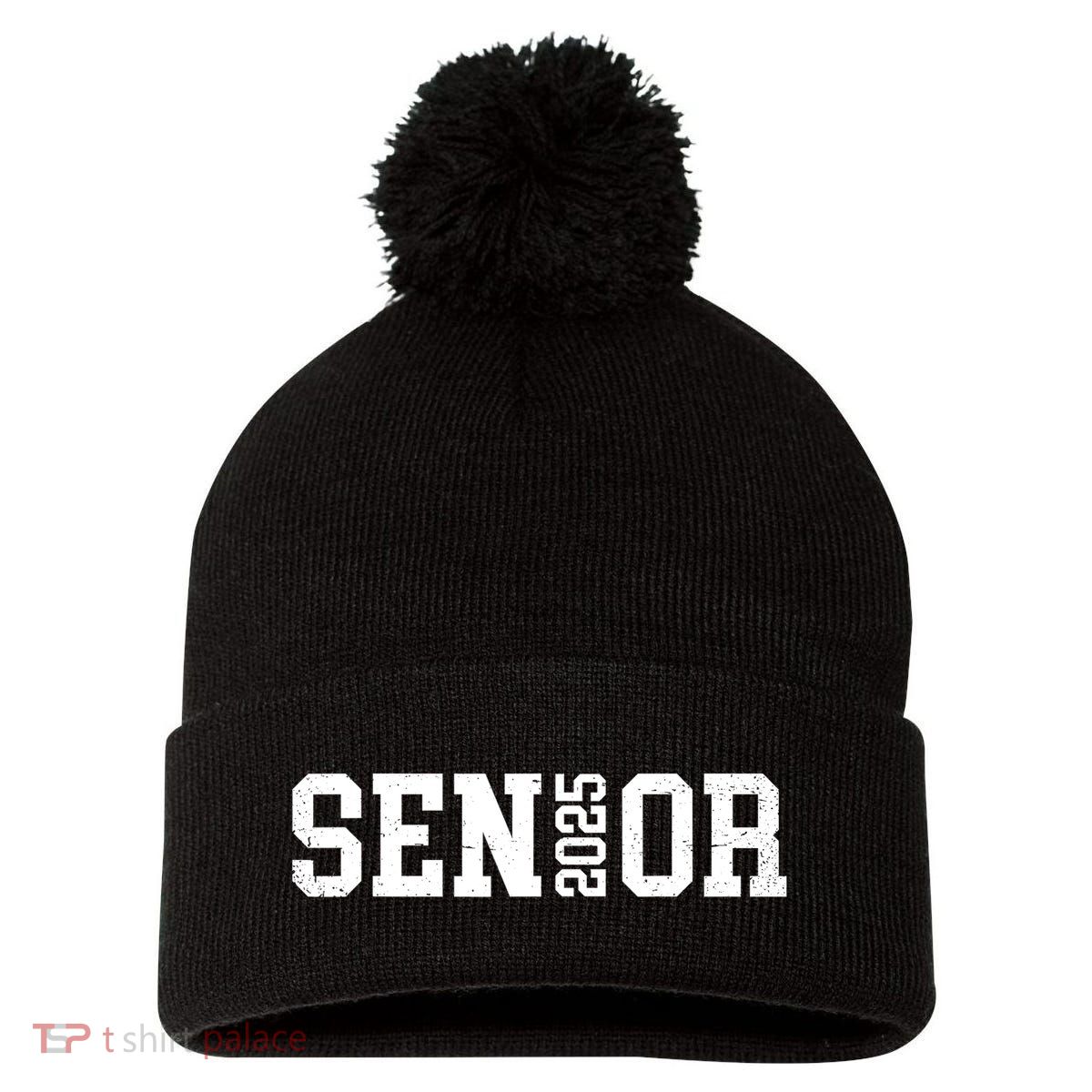 Class Of 2025 Senior 2025 Graduation 2025 Back To School Pom Pom 12in Knit Beanie