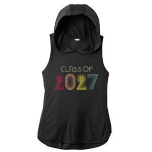 Class Of 2027 Senior 27 Grad Graduation Grow With Me School Ladies PosiCharge Tri-Blend Wicking Draft Hoodie Tank