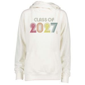 Class Of 2027 Senior 27 Grad Graduation Grow With Me School Womens Funnel Neck Pullover Hood