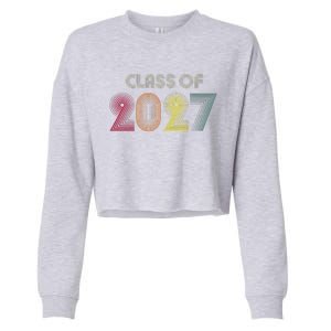 Class Of 2027 Senior 27 Grad Graduation Grow With Me School Cropped Pullover Crew