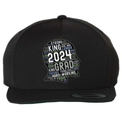 Class Of 2024 Senior African American Black / Gift Wool Snapback Cap