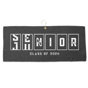 Class Of 2024 Senior Gifts Funny Seniors 2024 Large Microfiber Waffle Golf Towel