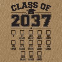 Class Of 2037 Grow With Me Checklist Kindergarten 12th Grade Cotton Canvas Backpack