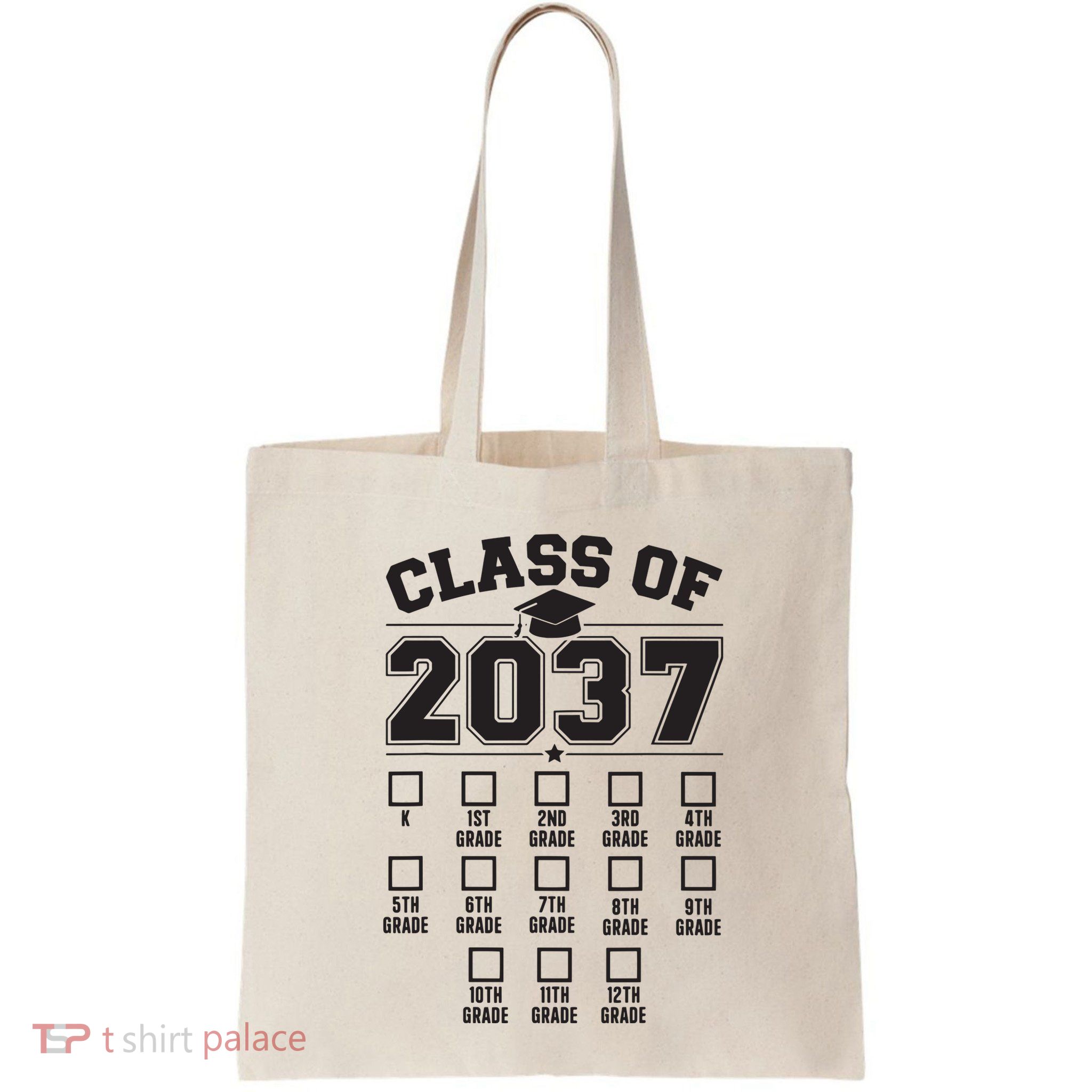 Class Of 2037 Grow With Me Checklist Kindergarten 12th Grade Bag