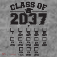 Class Of 2037 Grow With Me Checklist Kindergarten 12th Grade Toddler Sweatshirt