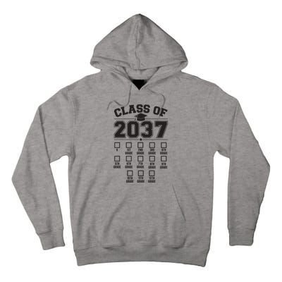 Class Of 2037 Grow With Me Checklist Kindergarten 12th Grade Tall Hoodie