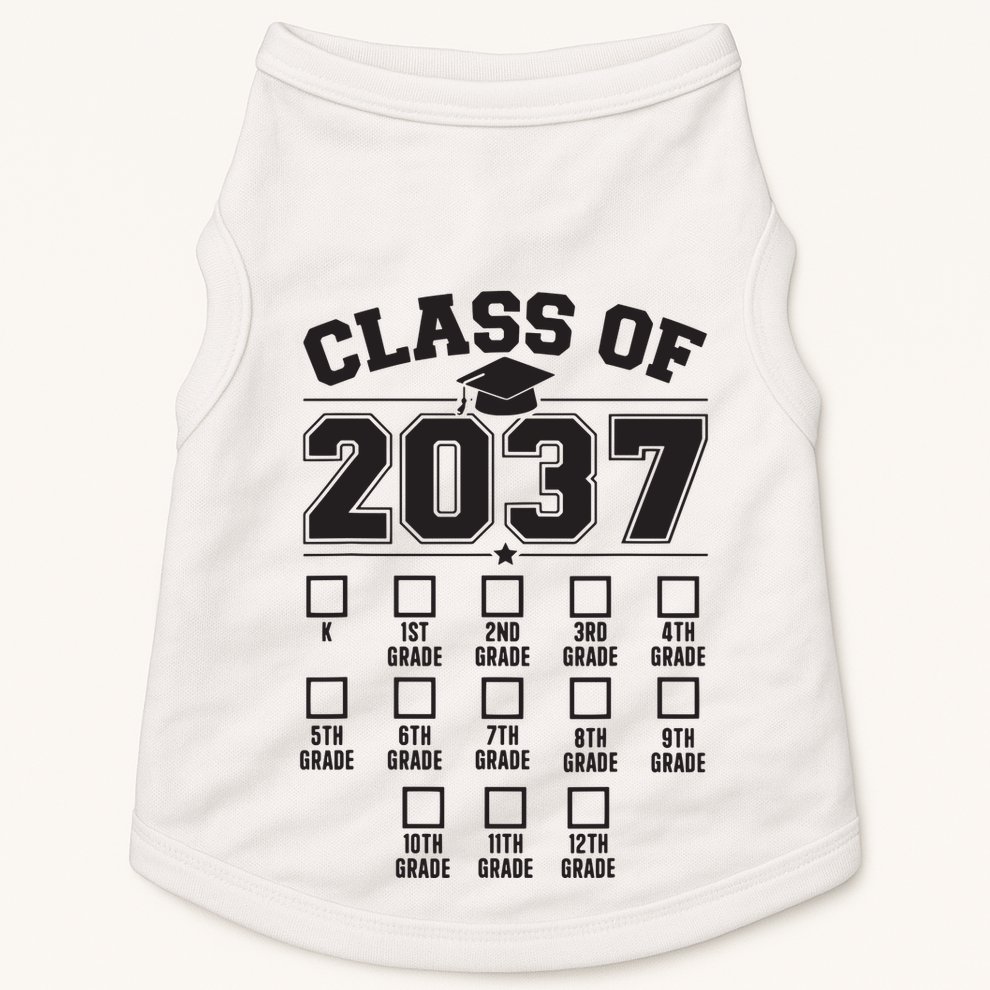 Class Of 2037 Grow With Me Checklist Kindergarten 12th Grade Doggie Tank