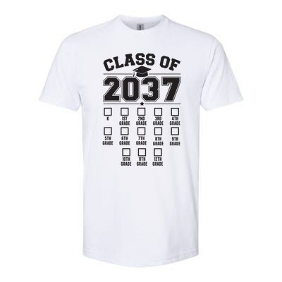 Class Of 2037 Grow With Me Checklist Kindergarten 12th Grade Softstyle CVC T-Shirt