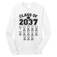 Class Of 2037 Grow With Me Checklist Kindergarten 12th Grade Long Sleeve Shirt