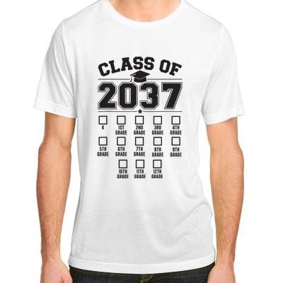 Class Of 2037 Grow With Me Checklist Kindergarten 12th Grade Adult ChromaSoft Performance T-Shirt