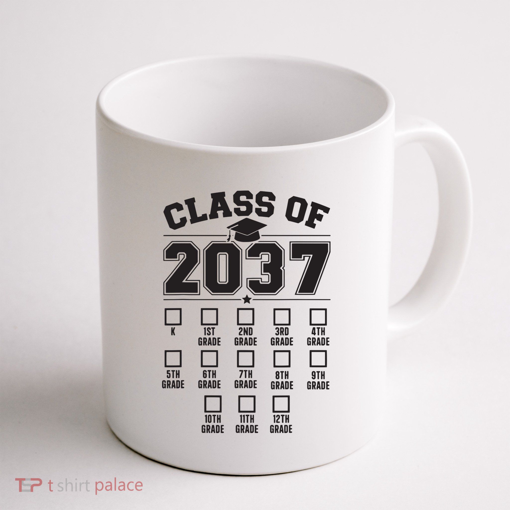 Class Of 2037 Grow With Me Checklist Kindergarten 12th Grade Mug