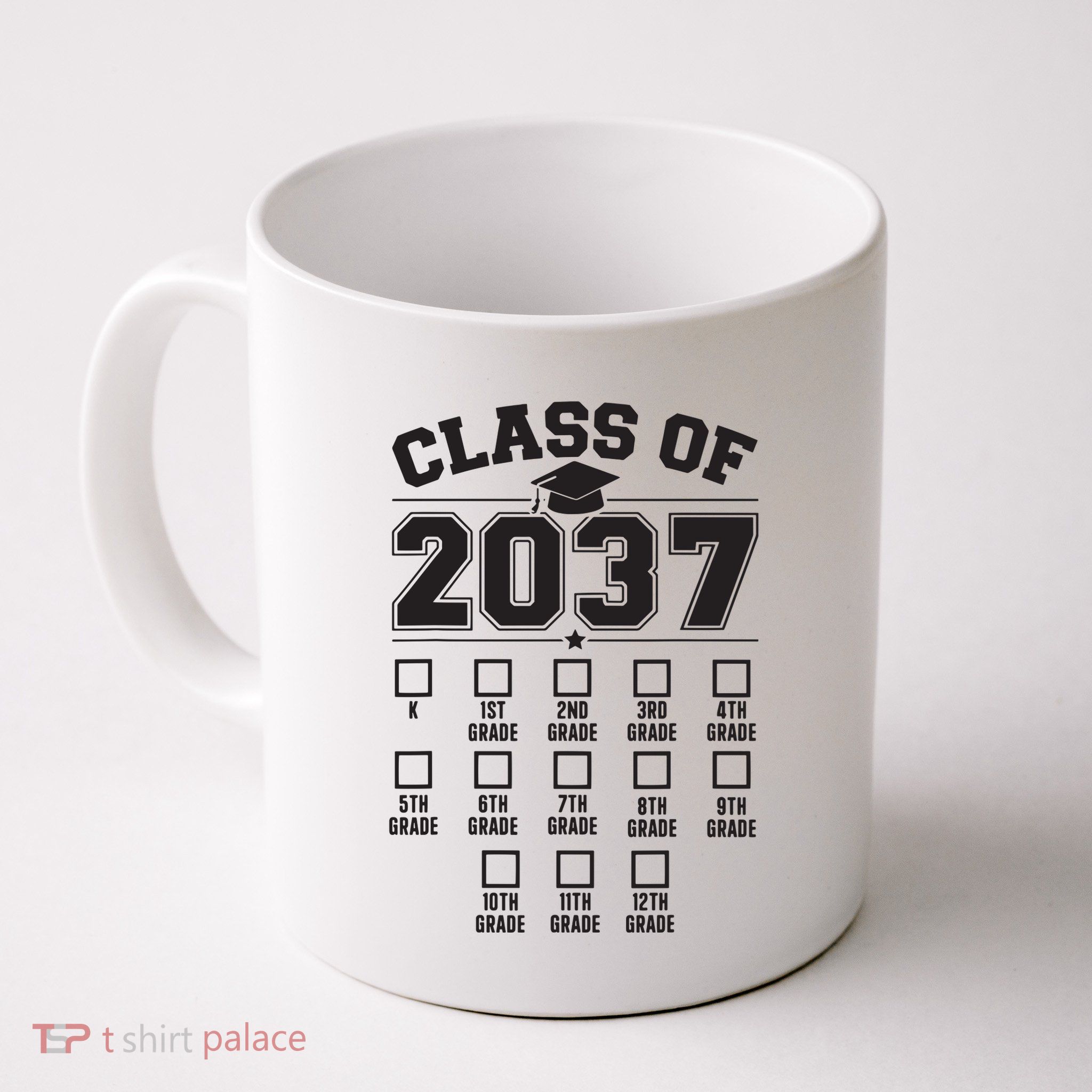 Class Of 2037 Grow With Me Checklist Kindergarten 12th Grade Mug