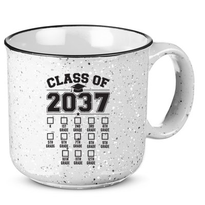 Class Of 2037 Grow With Me Checklist Kindergarten 12th Grade 15oz Campfire Ceramic Mug