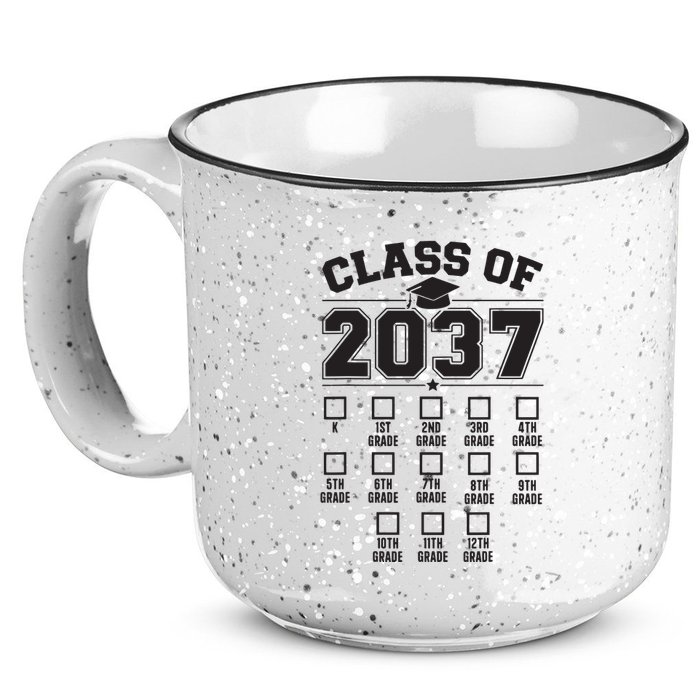 Class Of 2037 Grow With Me Checklist Kindergarten 12th Grade 15oz Campfire Ceramic Mug