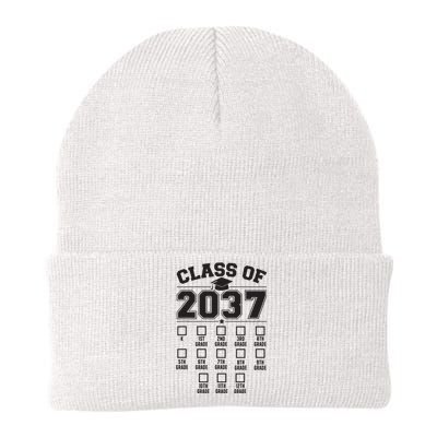 Class Of 2037 Grow With Me Checklist Kindergarten 12th Grade Knit Cap Winter Beanie