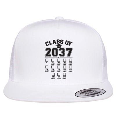 Class Of 2037 Grow With Me Checklist Kindergarten 12th Grade Flatbill Hat