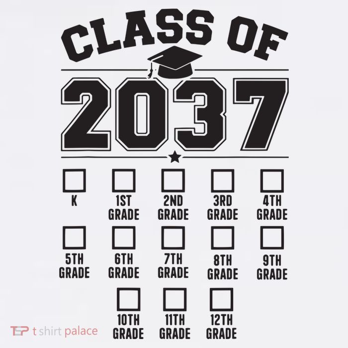 Class Of 2037 Grow With Me Checklist Kindergarten 12th Grade Flatbill Hat