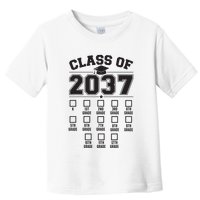 Class Of 2037 Grow With Me Checklist Kindergarten 12th Grade Toddler T-Shirt