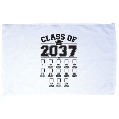 Class Of 2037 Grow With Me Checklist Kindergarten 12th Grade Microfiber Hand Towel