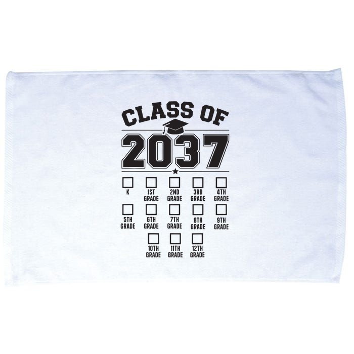Class Of 2037 Grow With Me Checklist Kindergarten 12th Grade Microfiber Hand Towel