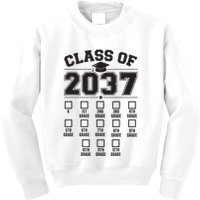 Class Of 2037 Grow With Me Checklist Kindergarten 12th Grade Kids Sweatshirt