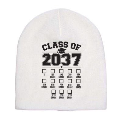 Class Of 2037 Grow With Me Checklist Kindergarten 12th Grade Short Acrylic Beanie