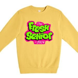 Class Of 2024 Senior Fresh Retro 90s TV Style Graduation Premium Crewneck Sweatshirt