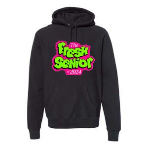 Class Of 2024 Senior Fresh Retro 90s TV Style Graduation Premium Hoodie