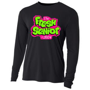 Class Of 2024 Senior Fresh Retro 90s TV Style Graduation Cooling Performance Long Sleeve Crew