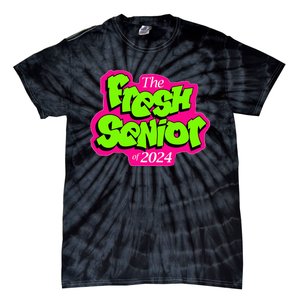 Class Of 2024 Senior Fresh Retro 90s TV Style Graduation Tie-Dye T-Shirt