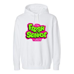 Class Of 2024 Senior Fresh Retro 90s TV Style Graduation Garment-Dyed Fleece Hoodie