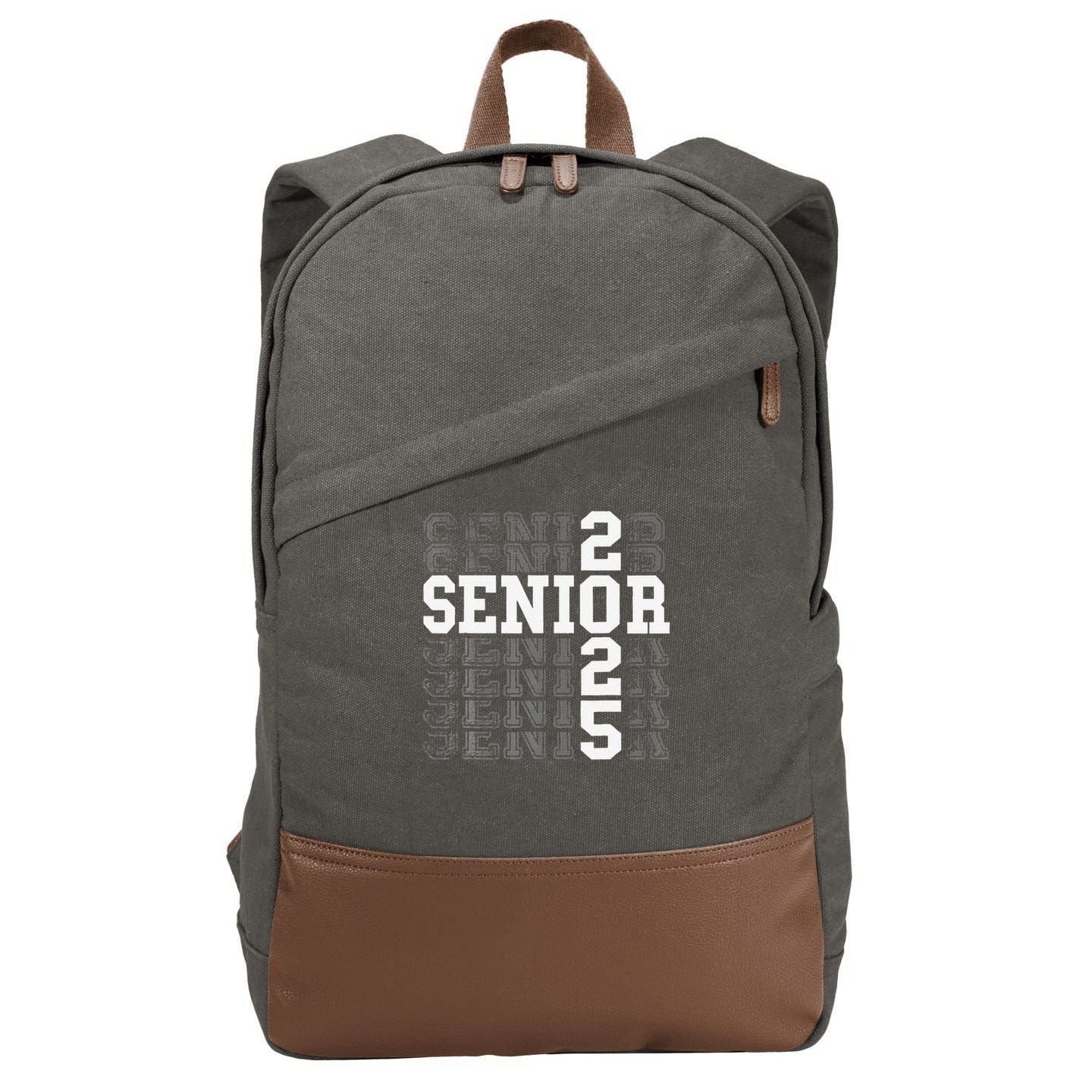 Class Of 2025 Senior 2025 Back To School 2025 Graduation 25 Cotton Canvas Backpack