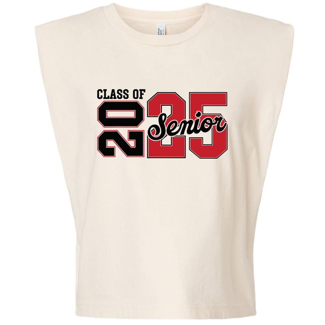 Class Of 2025 Senior 2025 Back To School 2025 Graduation Garment-Dyed Women's Muscle Tee